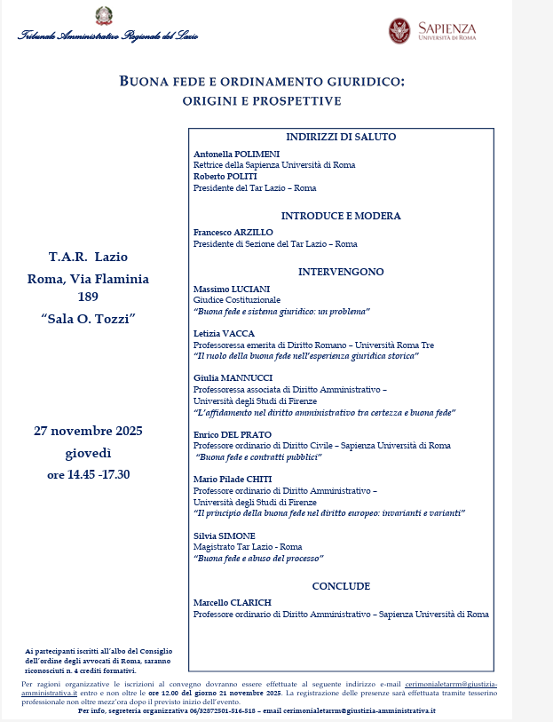 Buona fede e ordinamento giuridico: origini e prospettive